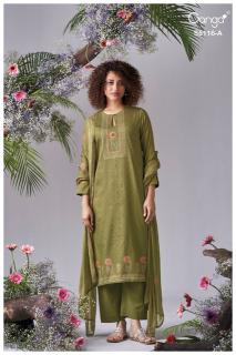 Ganga elisia 5116 mangalagiri cotton dress material wholesale